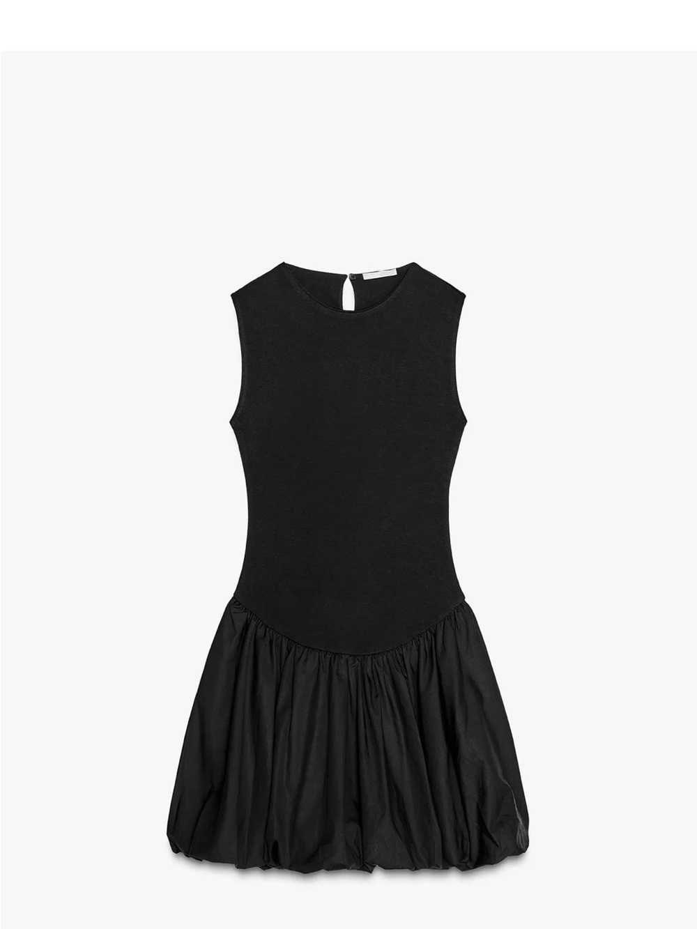 NEW! Black Zara Bubble Skirt Dress Size Large